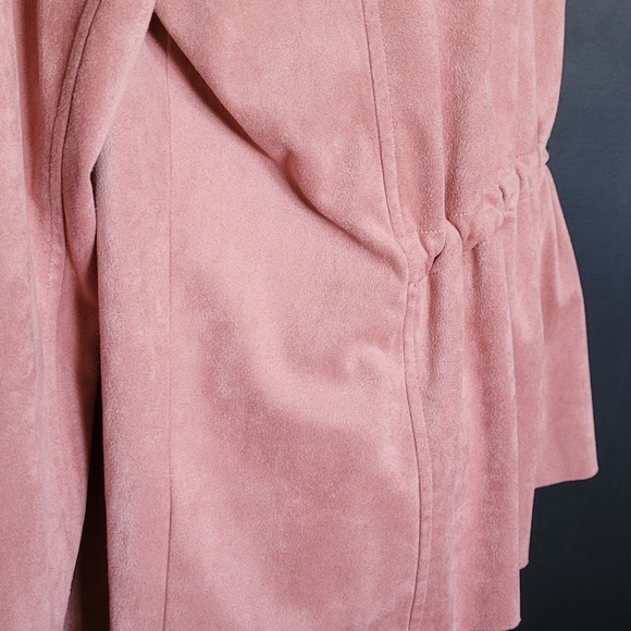Pink Faux-Suede Bat Wing Jacket - Picture 2 of 4
